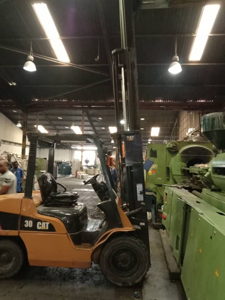 Forklift in a factory