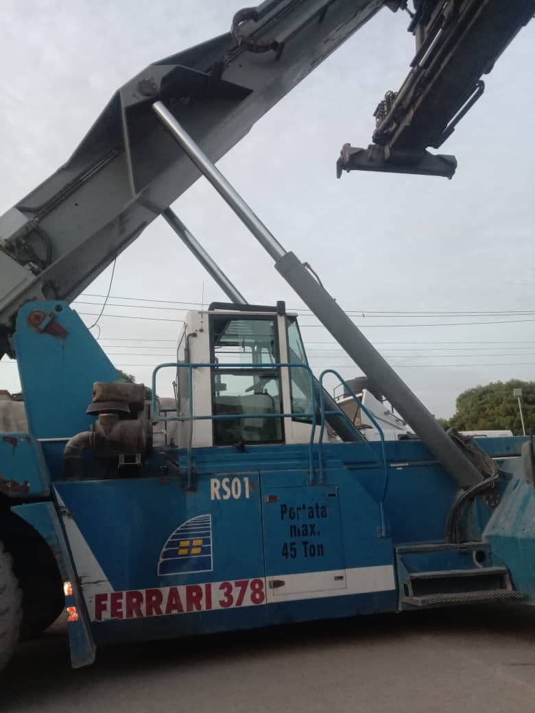 Kalmar reach stacker at a Lagos port